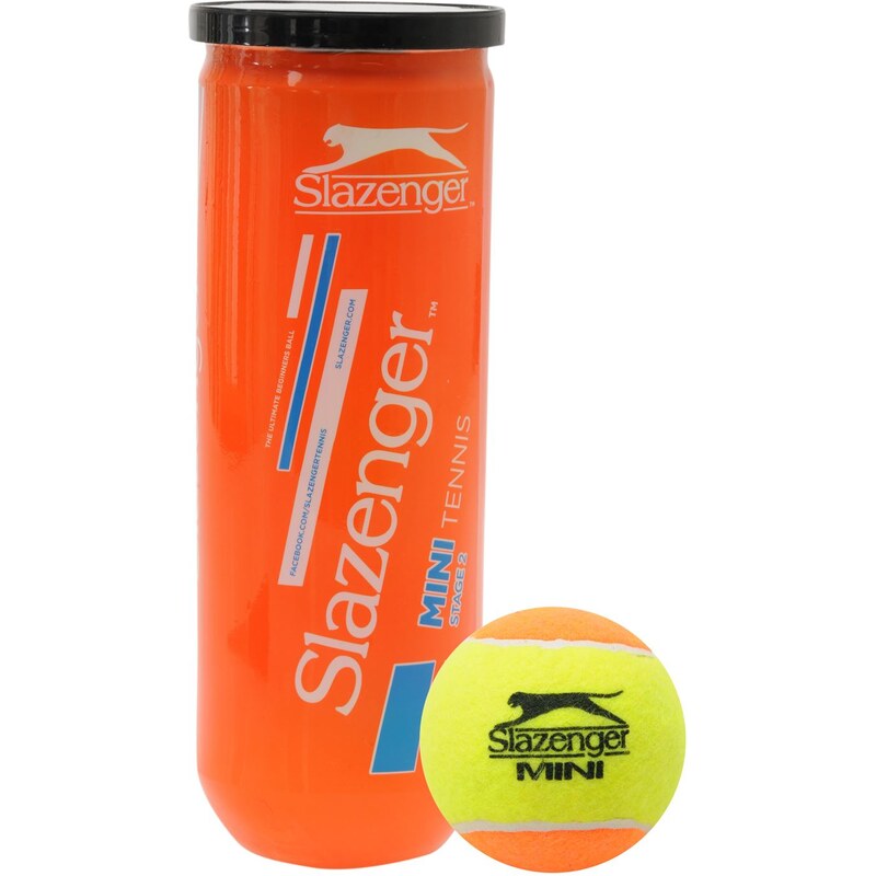 Slazenger Orange Mini Tennis Balls 3 Ball Tubes, orange