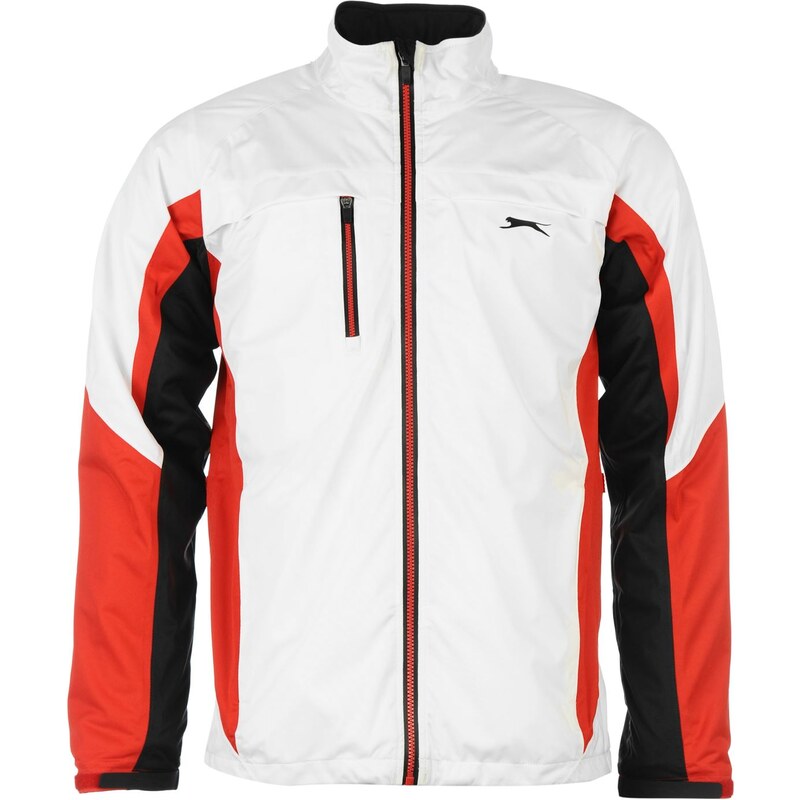 Slazenger Waterproof Four Way Jacket Mens, white/black/red