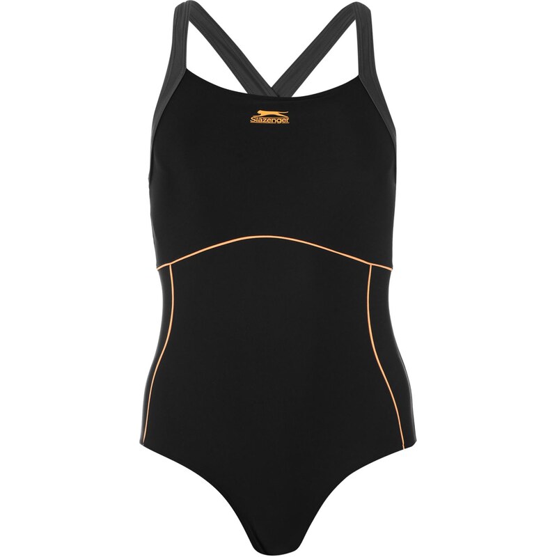 Slazenger X Back Swim Suit Ladies, black/orange