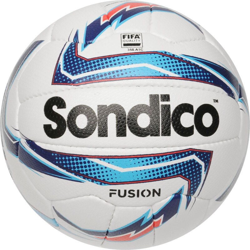 Sondico Fusion Football, white/blue/red