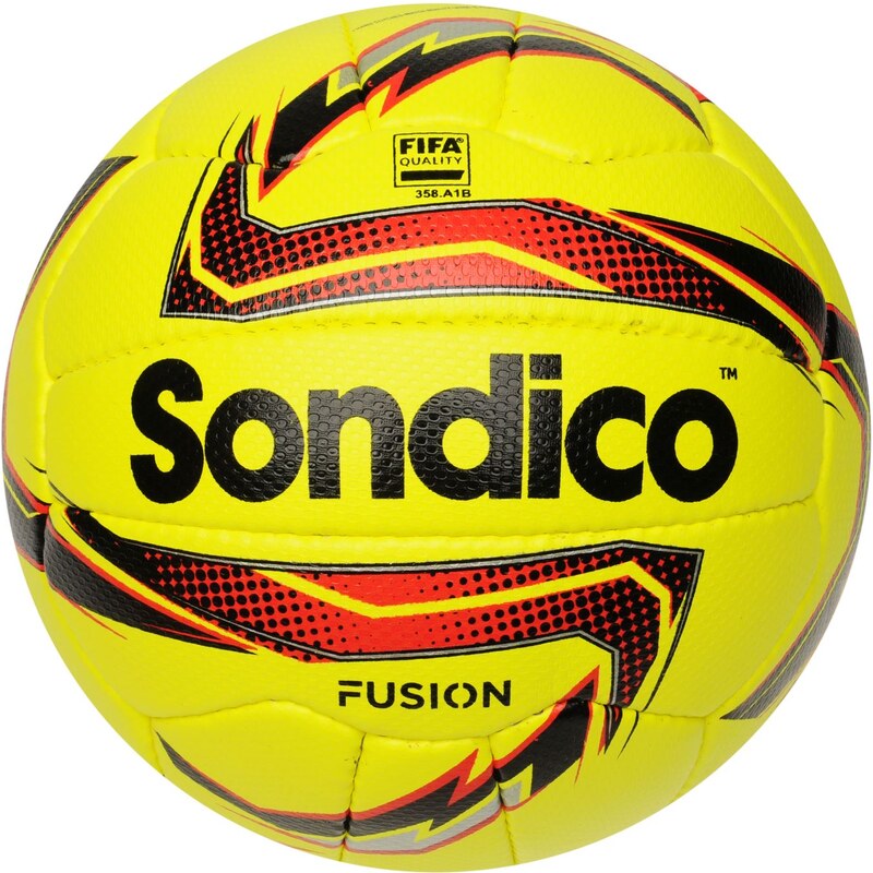 Sondico Fusion Football, yellow/red/blk