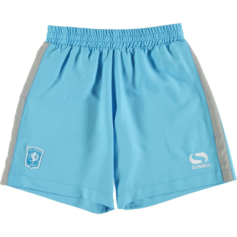 Sondico Twente FC Football Shorts Junior Boys, cyan/grey