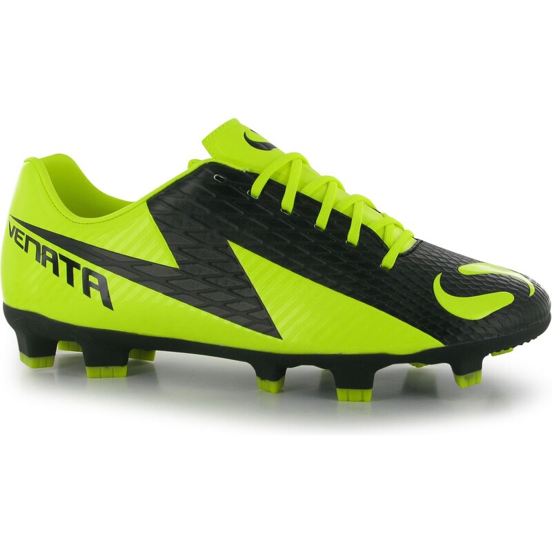 Sondico Venata FG Kids Football Boots, black/yellow