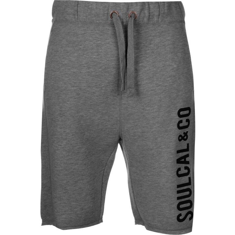 Soul Cal SoulCal Cal Fleece Lined Shorts Mens, dkcharcm/black
