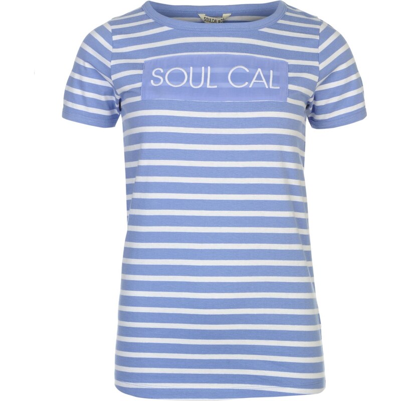 Triko SoulCal Crew T Shirt dámské White/PersJewel