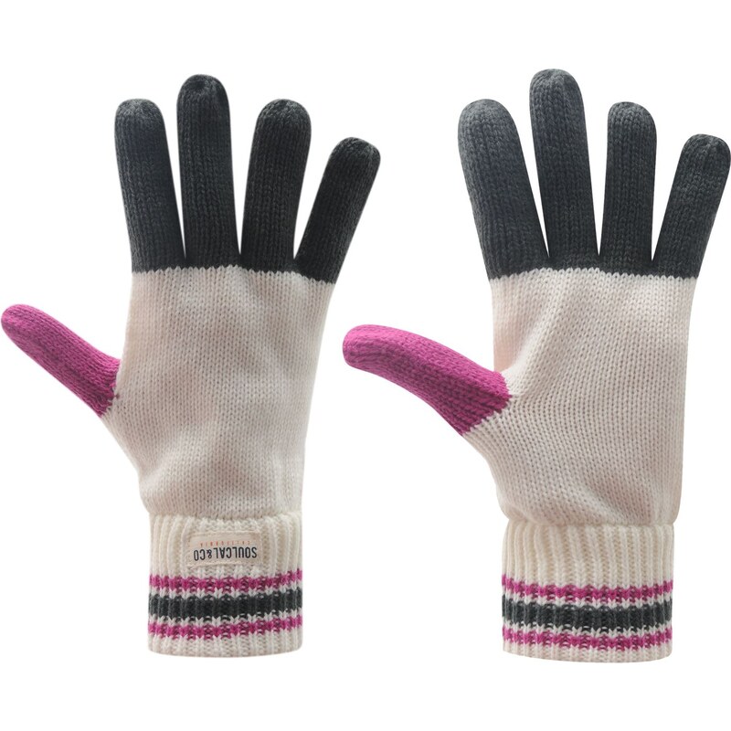 Soul Cal SoulCal Haze Gloves Ladies, ecru/pink/char