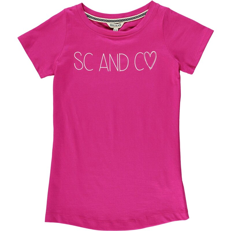 Soul Cal SoulCal Logo Tshirt Junior Girls, pink