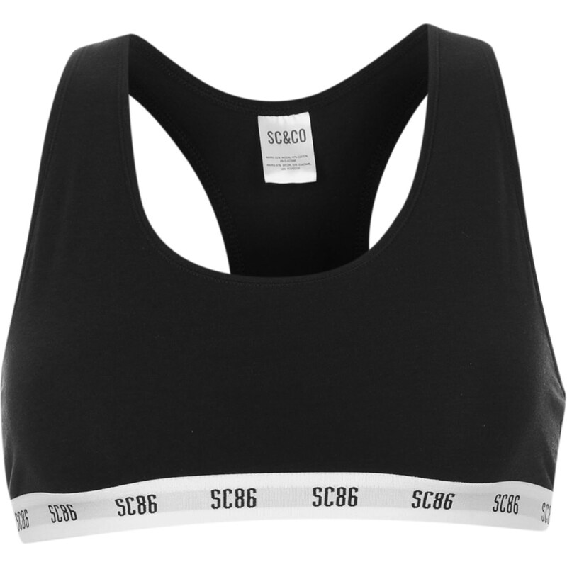 Soul Cal SoulCal Racer Back Bralette, black