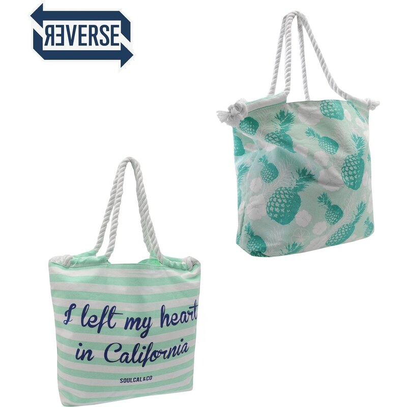 SoulCal Reversible Beach Bag Mint