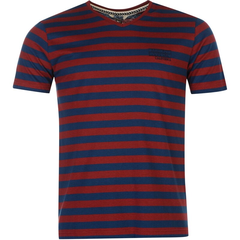 Soul Cal Tričko SoulCal Stripe V Neck pán.