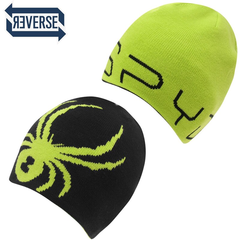 Spyder Elevation Mens Beanie Hat, black/green
