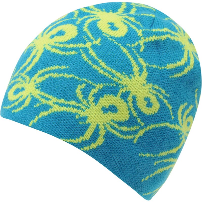 Spyder Mini Bugs Infants Beanie Hat, blue/yellow