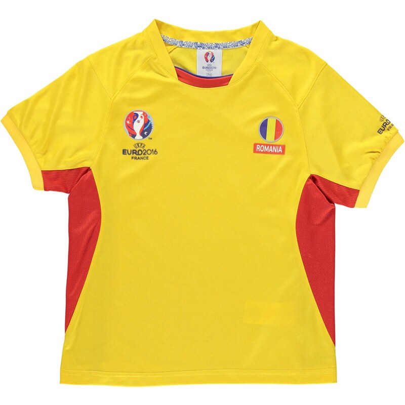 UEFA EURO 2016 Romania Poly T Shirt Junior Boys, yellow