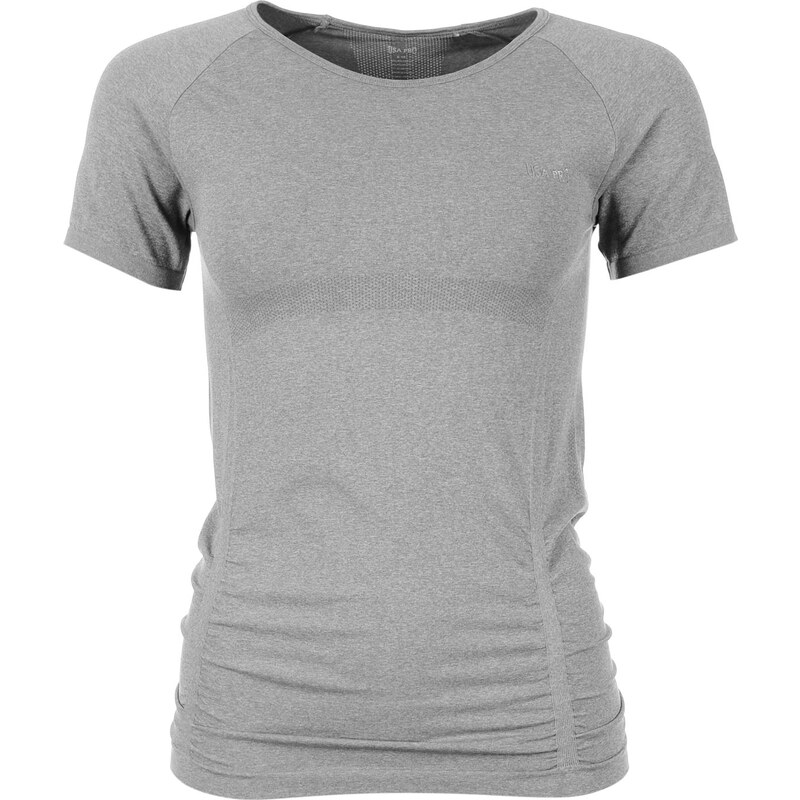 USA Pro Ruched Hem T Shirt, grey marl