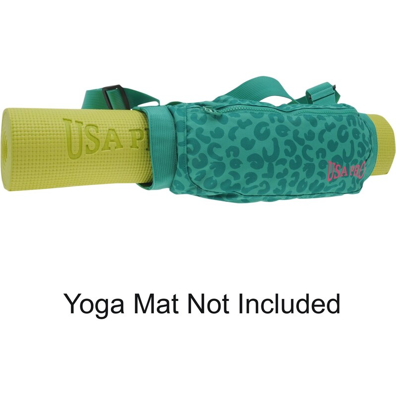 USA Pro Yoga Mat Strap Bag, aqua/pink
