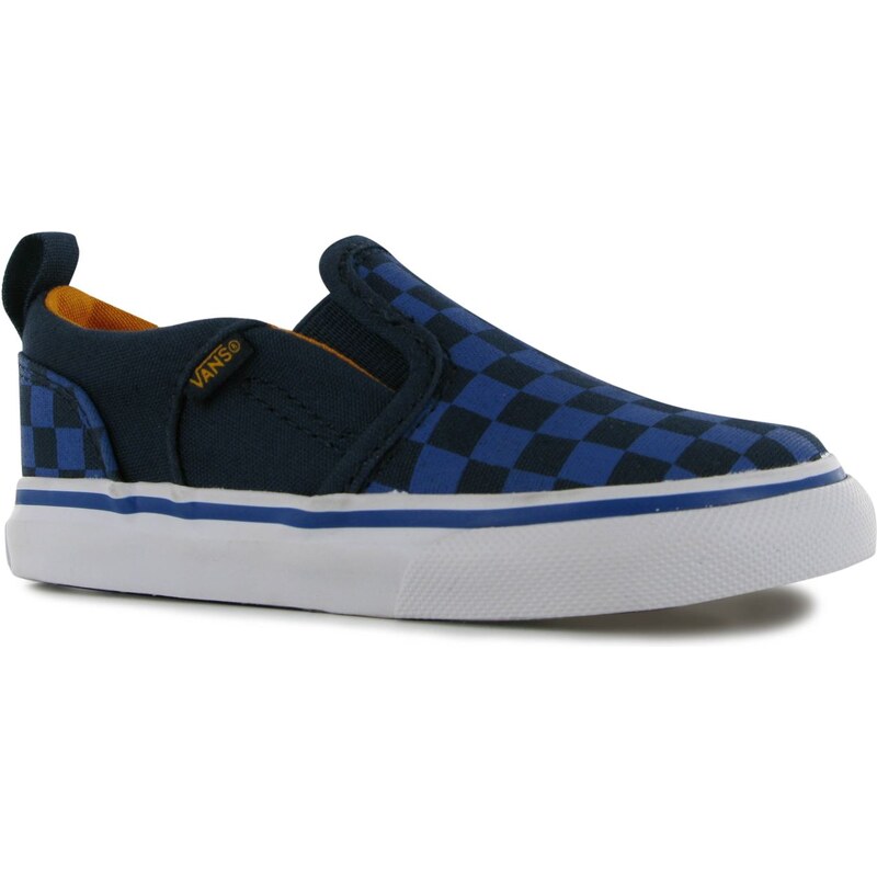 Vans Asher Canvas Shoes, blue checkers