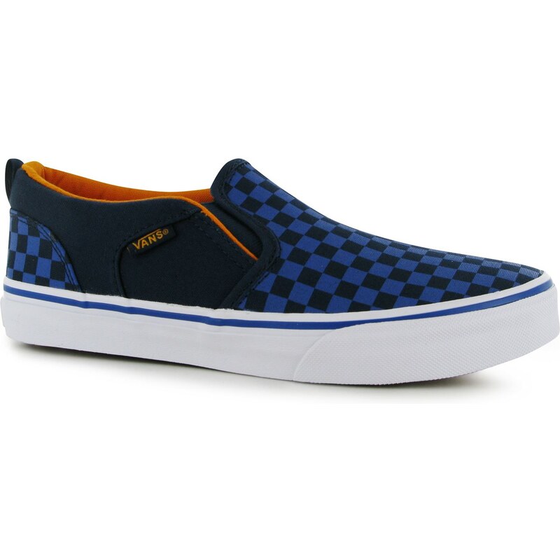 Vans Asher Canvas Shoes, blue/blue check