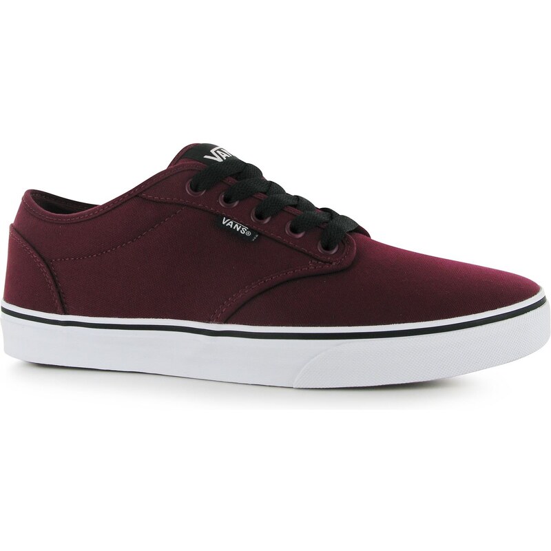 Vans Atwood Canvas Trainers, burgundy/white