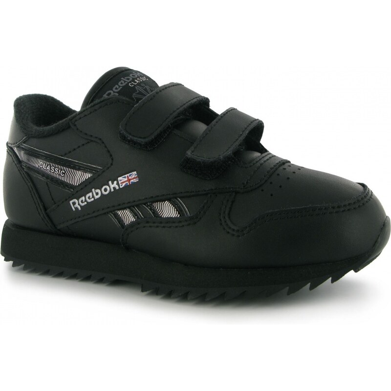 Reebok Classic Etched Childrens Trainers, black/silver
