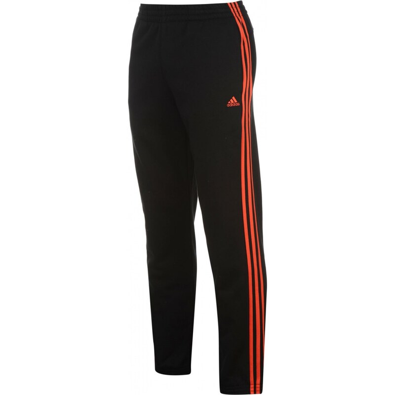 Adidas 3 Stripe Fleece Pants Mens, black/red