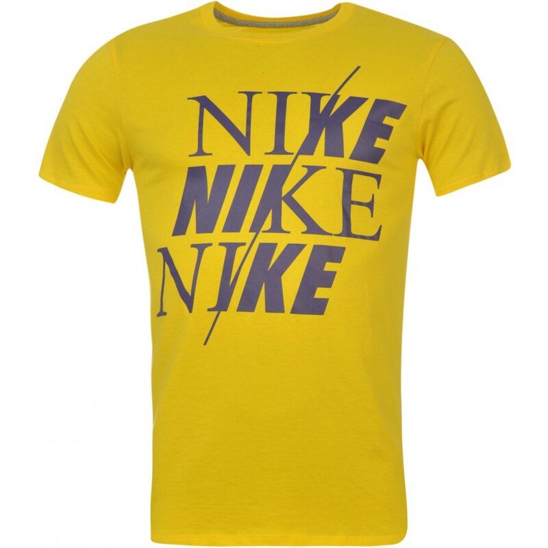 Nike QTT Split T Shirt Mens, yellow