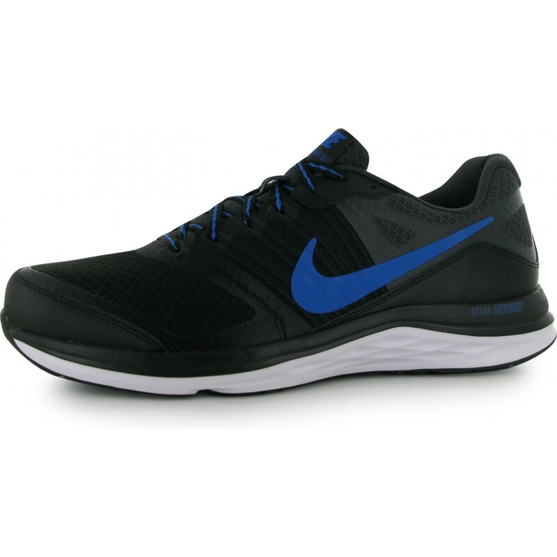 Nike Dual Fusion X Mens Running Shoe, black/blue
