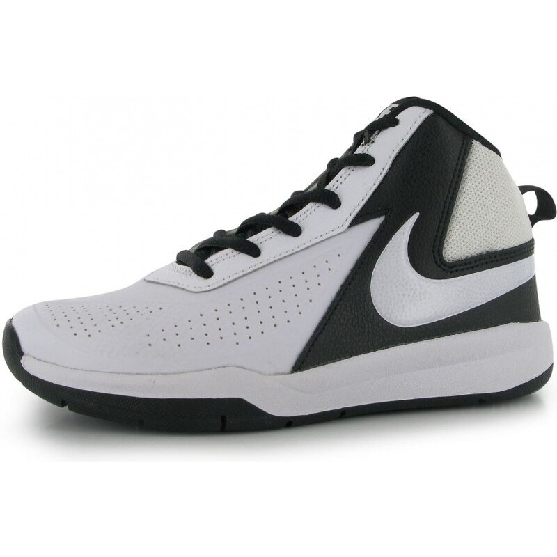 Nike Team Hustle D7 Basketball Shoes Junior, white/black