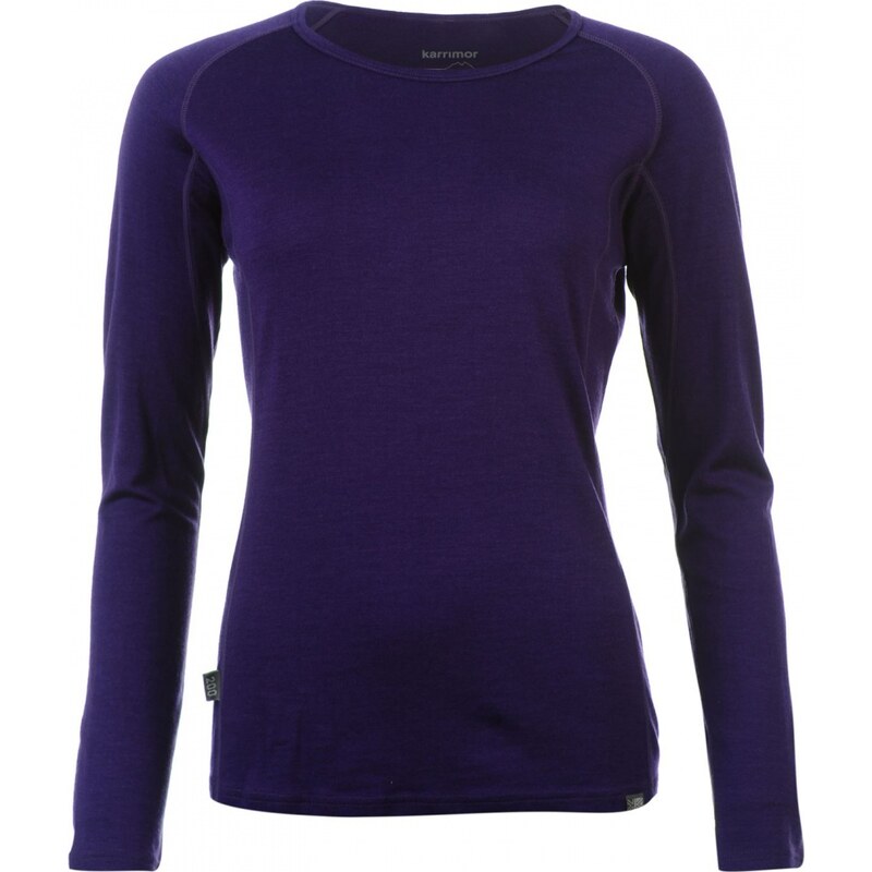 Karrimor Merino Crew Ladies Baselayer Tops, aubergine