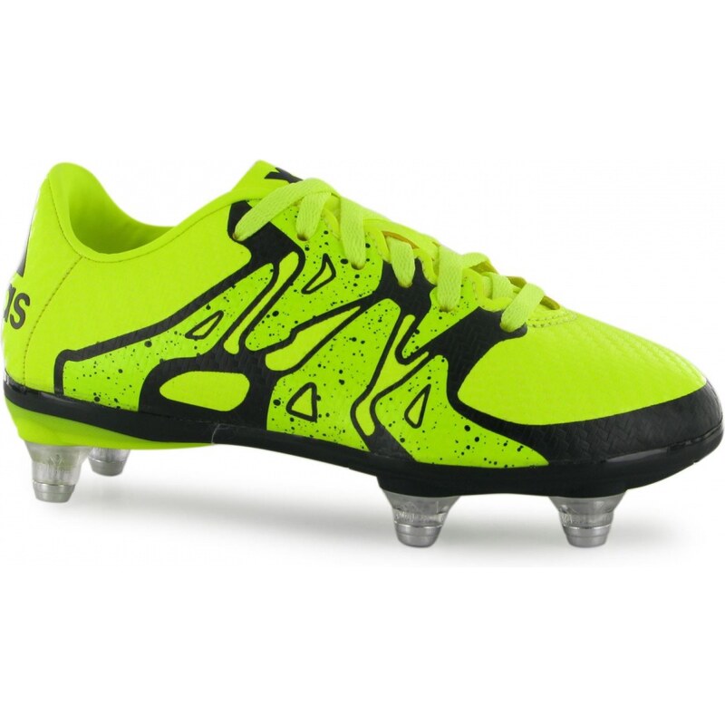 Adidas X 15.3 Soft Ground Childrens Football Boots, solar yellow