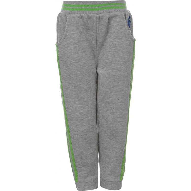 Lonsdale Two Stripe Joggers Infants Boys, grey m/brt grn