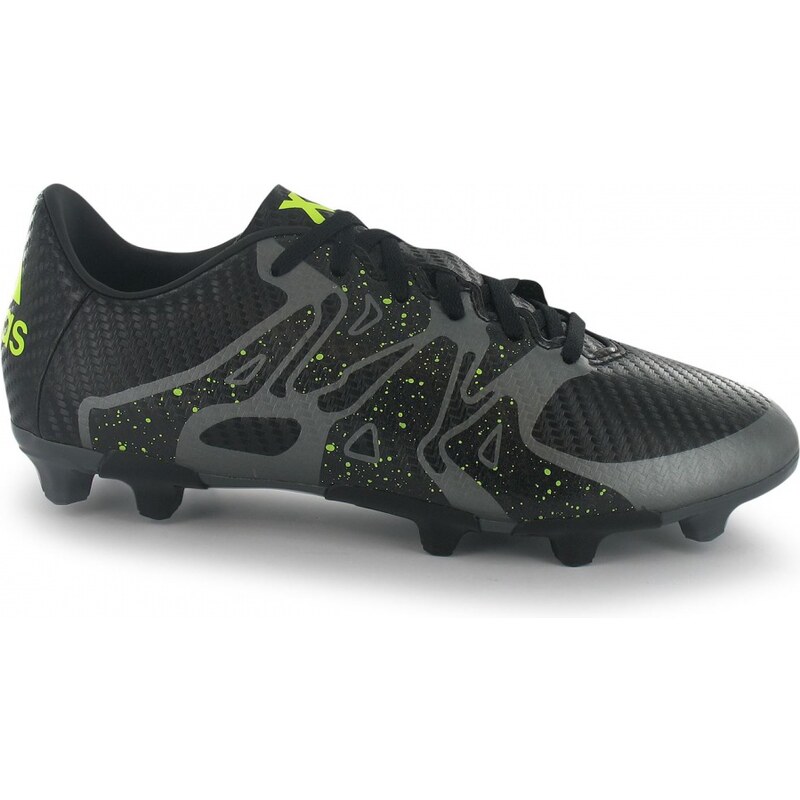 Adidas X 15.3 FG Junior Football Boots, core black/ylw