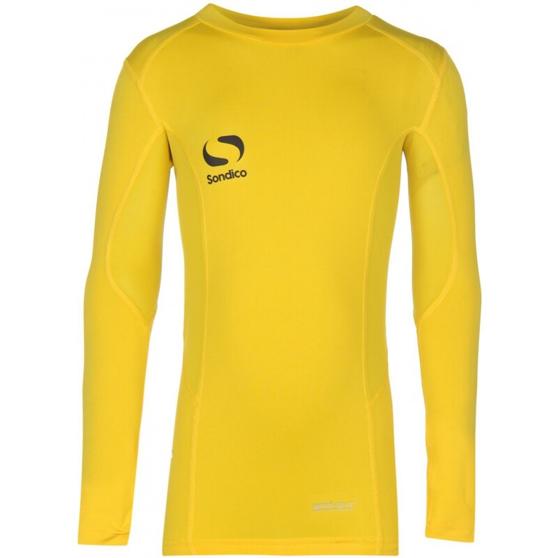 Sondico Long Sleeved Core Base Layer Junior, yellow
