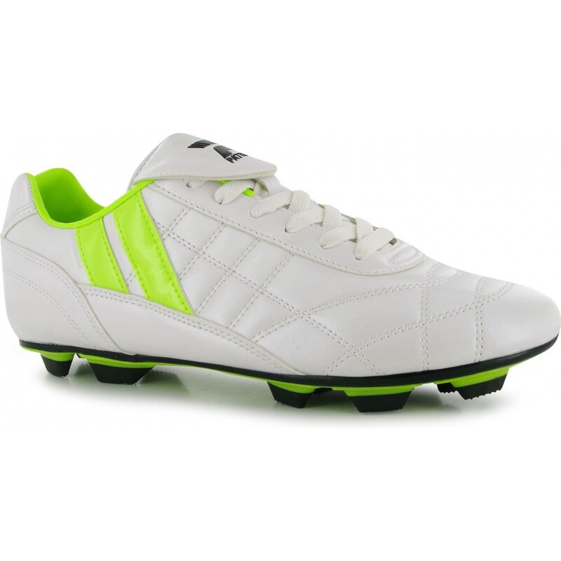 Patrick Penalty FG Junior Football Boots, white/neon grn