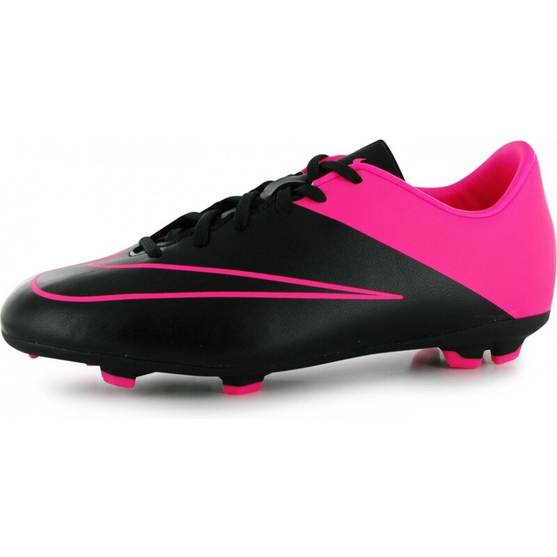 Nike Mercurial Victory FG Junior Football Boots, black/pink