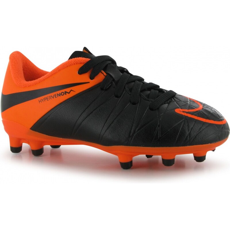 Nike Hypervenom Phelon FG Child Football Boots, black/orange