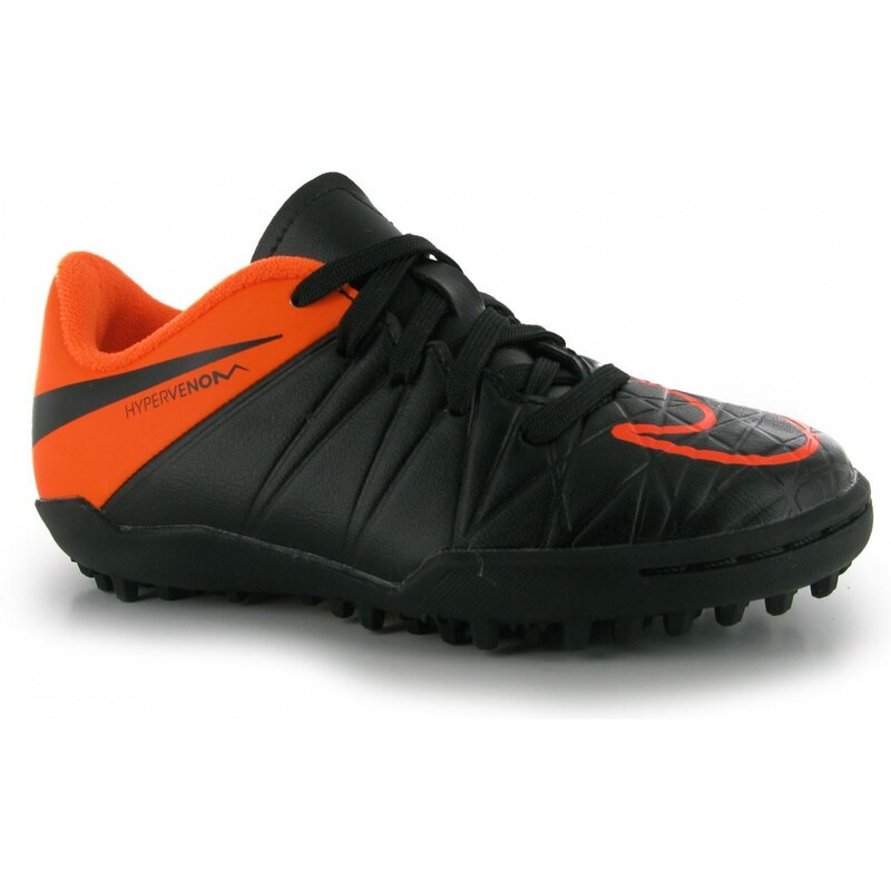 Nike Childs Hypervenom Astro Turf Football Trainer, black/orange