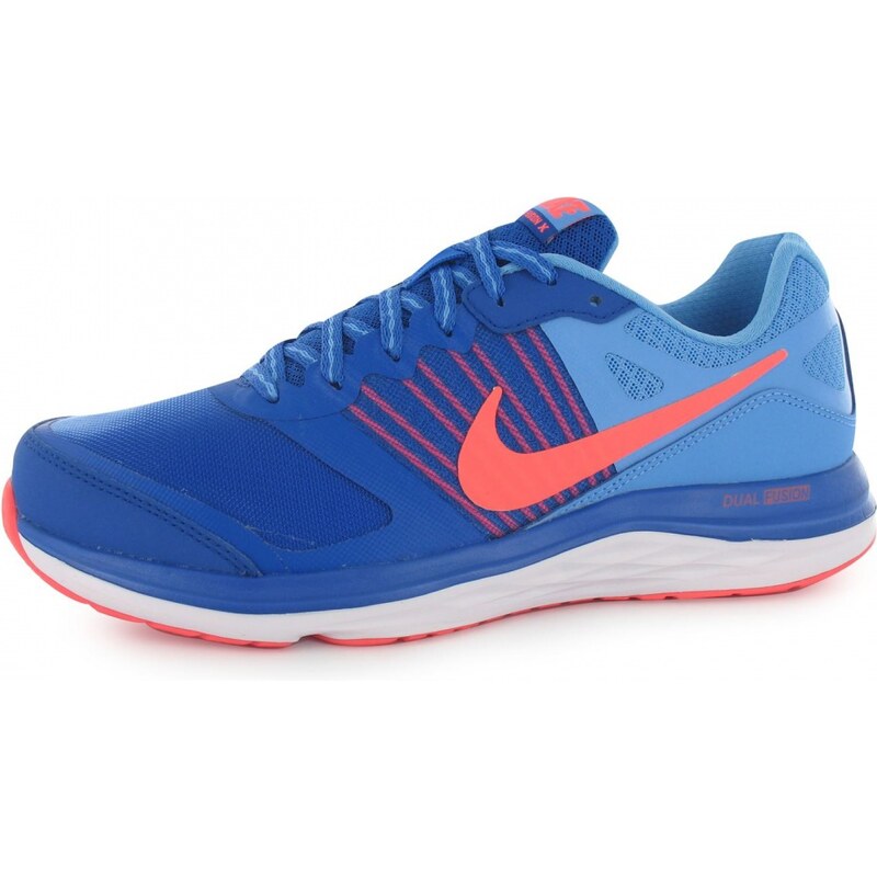 Nike Dual Fusion X Ladies Running Shoes, royal/lava/blue