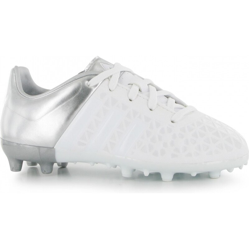 Adidas Ace 15.3 FG Junior Football Boots, white/silver