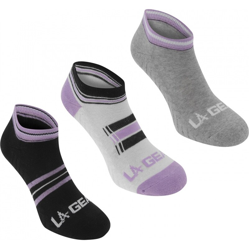 LA Gear Yoga Socks Ladies, black/white/gry