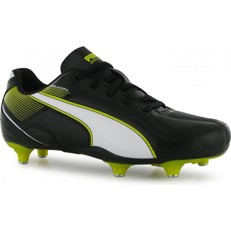 Puma Esquadra Soft Ground Football Boots Junior, black/white