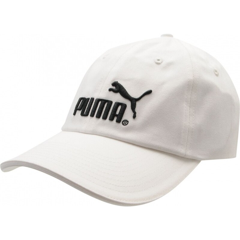 Puma logo Mens Cap, white/black