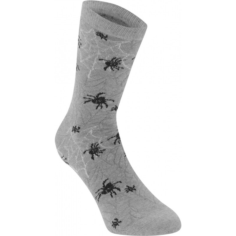 Miss Fiori Spider Dress Socks, grey/black