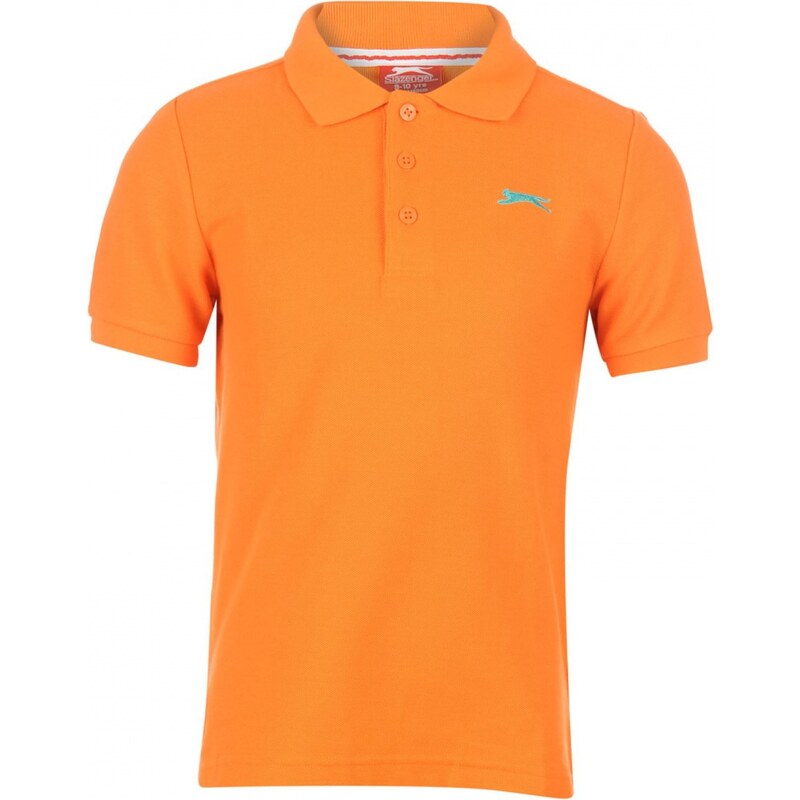 Slazenger Plain Polo Shirt Junior Boys, orange