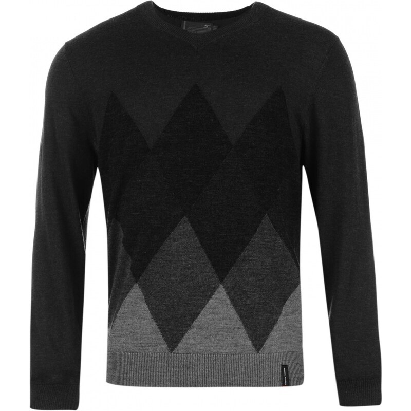 Mizuno Argyle Mens Sweater, black