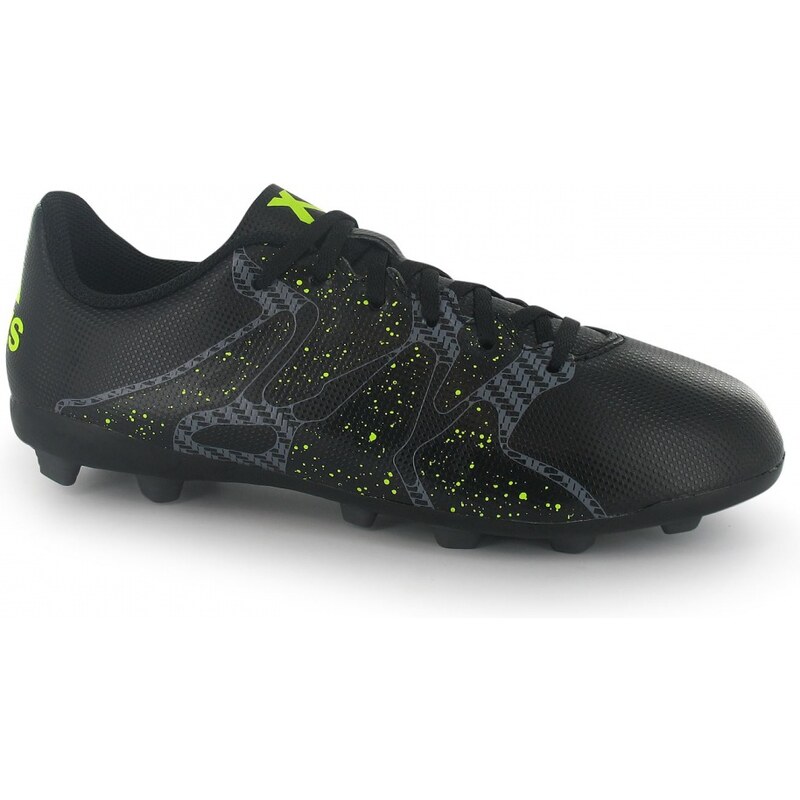 Adidas X 15.4 FG Junior Football Boots, core black/ylw