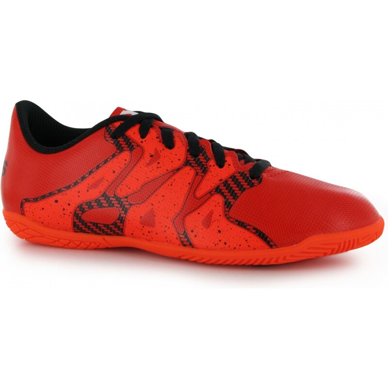 Adidas X 15.4 Junior Indoor Football Trainers, bold orange