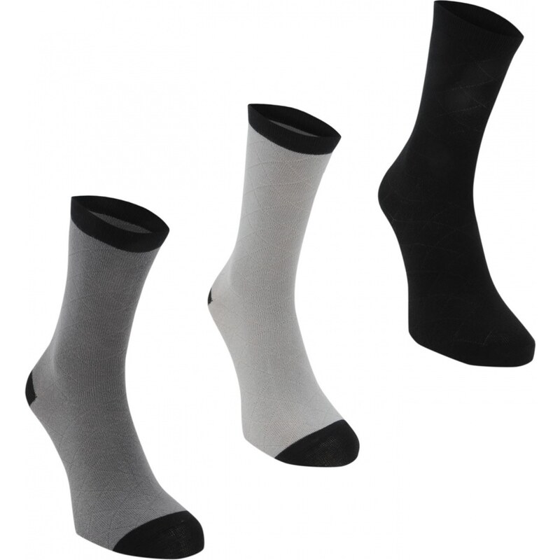 Miss Fiori 3 Pack Modern Socks Ladies, black