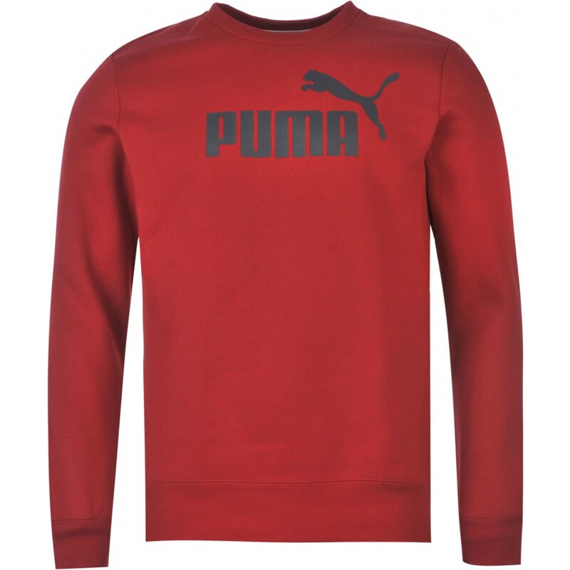 Puma No1 Logo Crew Jumper Mens, red/grey