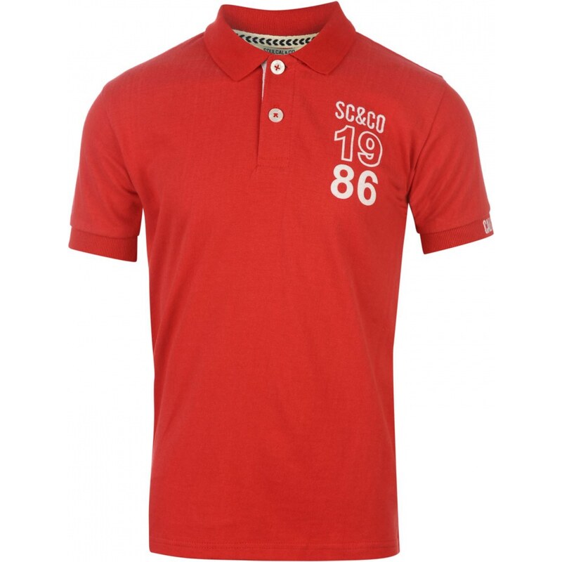 Soul Cal SoulCal Peached Polo Shirt Junior Boys, bright red