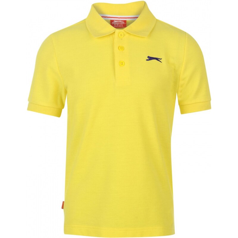 Slazenger Plain Polo Shirt Junior Boys, yellow